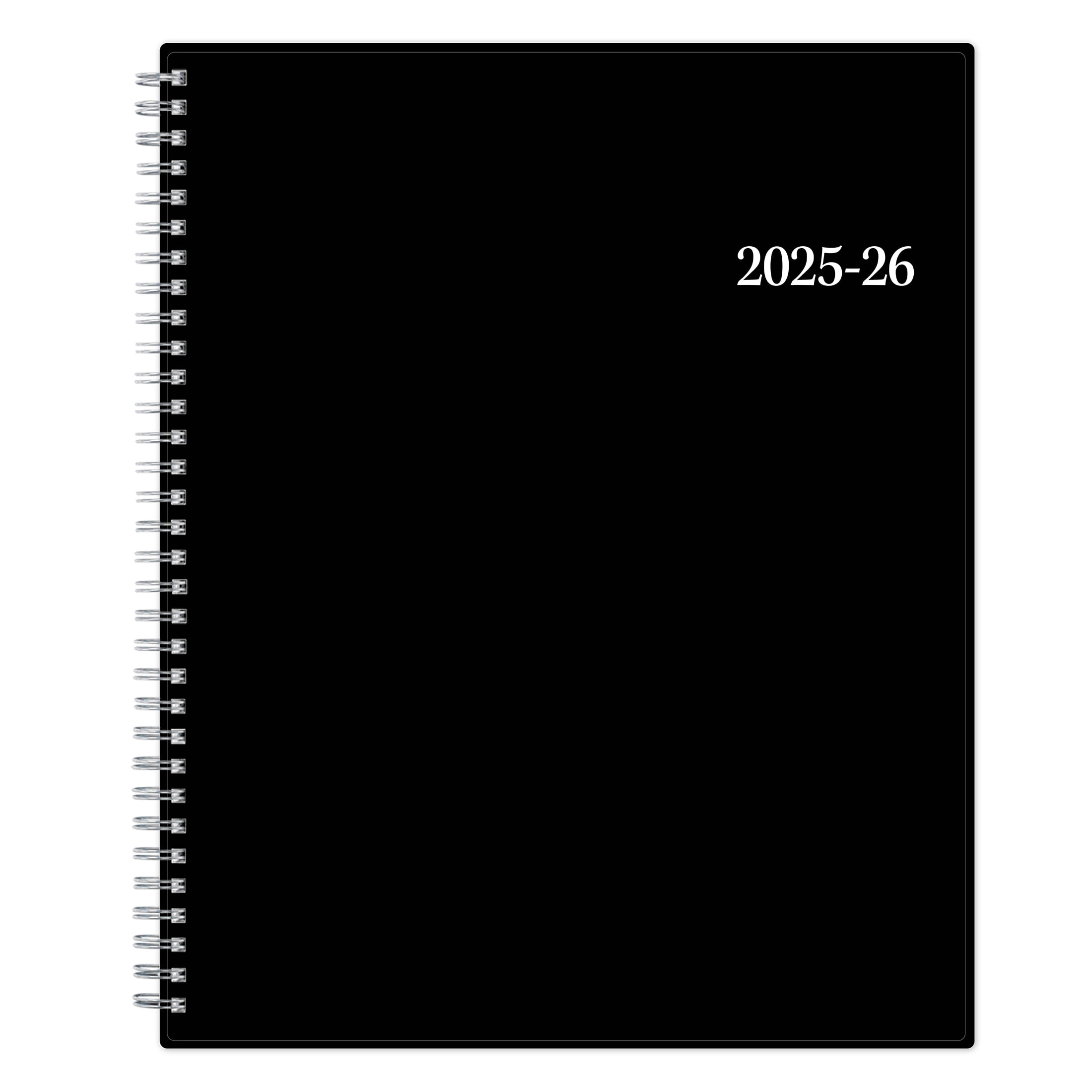 Blue Sky Monthly Weekly Large Planner, 8.5" x 11" Black 15-Month (April 2025 - June 2026)