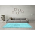 thumbnail image 3 of Ahgly Company Indoor Round Abstract Light Blue Contemporary Area Rugs, 7' Round, 3 of 4