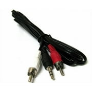 Cablevantage 12Feet 3.5mm Plug Jack to 2 RCA Male Stereo Audio Cable US