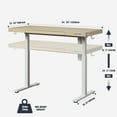 thumbnail image 4 of KOWO 55" K305 Electric Height Adjustable Standing Desk, Natural/White, 4 of 7