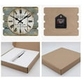 thumbnail image 4 of VOCOO 12" Large Rustic Analog Wall Clock, Rectangle Silent Non-Ticking Battery Operated, 4 of 9
