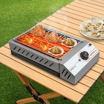 Denest 110V BBQ Grill Electric Barbecue Grill Countertop Griller Stainless Steel New