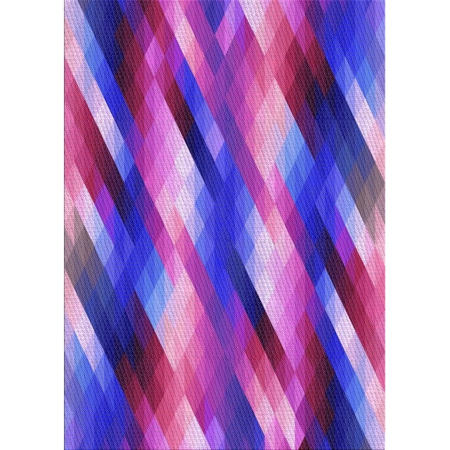 Ahgly Company Tapis Rectangulaire Lavable en Machine Intérieur Transitionnel Violet, 7 Pieds x 10 Pieds