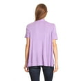 thumbnail image 5 of Moa Collection Women's Casual Comfy Short Sleeve Open Front Draped Sweater Cardigan, 5 of 6