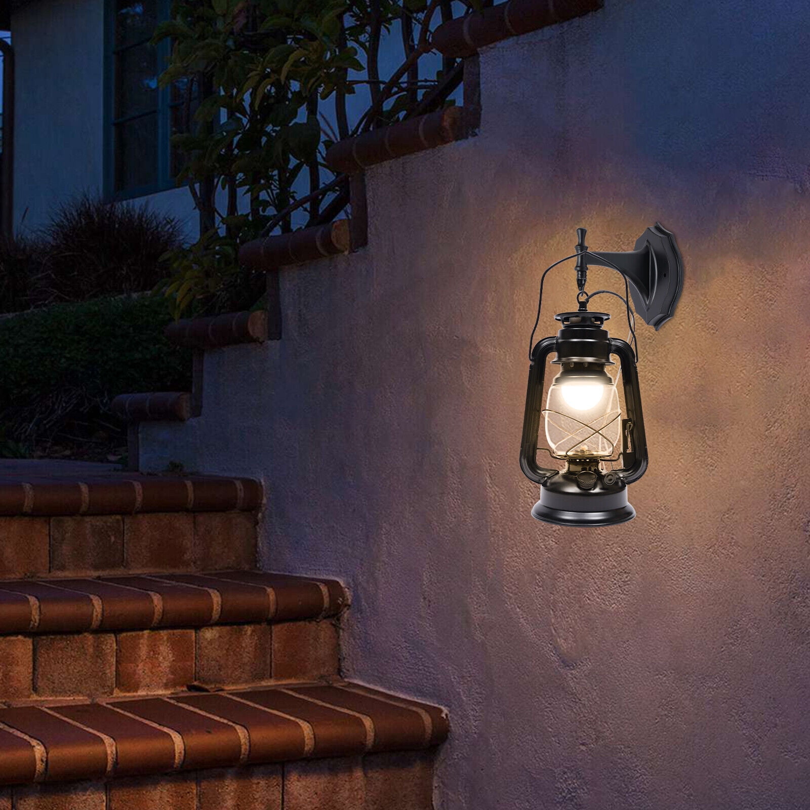 Retro Vintage Rustic Lantern Lamp Exterior Wall Sconce Light E27 Fixture for entrances, gates, front doors