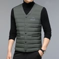 thumbnail image 4 of Chaquetas de plumón con forro para hombre, pantalón corto informal, chaleco sin mangas, 90% plumón de pato blanco, de alta calidad, para mantener el calor, para invierno, novedad de 2023, 4 of 5