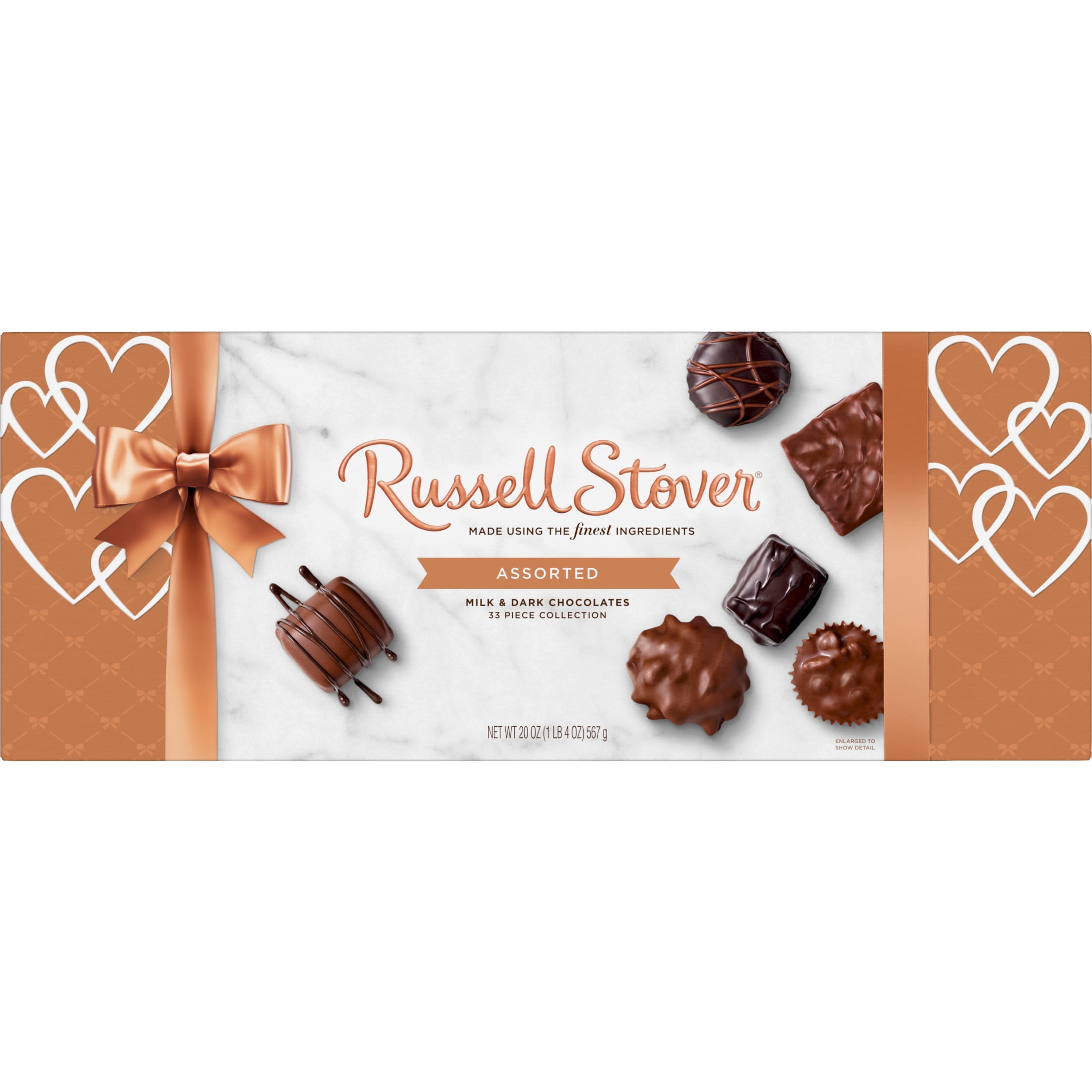 Russell Stover Valentine's Day Red Foil Heart Assorted Milk