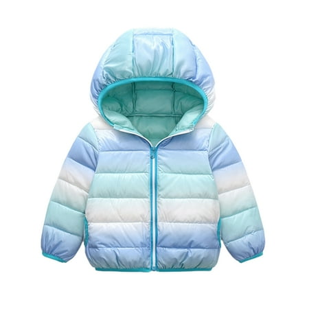 

1-6T Boys Girls Down Jacket Toddler Winter Puffer Coat Hooded Puffer Coats