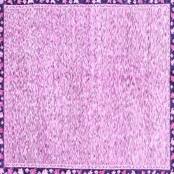 Ahgly Company Indoor Square Abstract Purple Modern Area Rugs, 3' Square