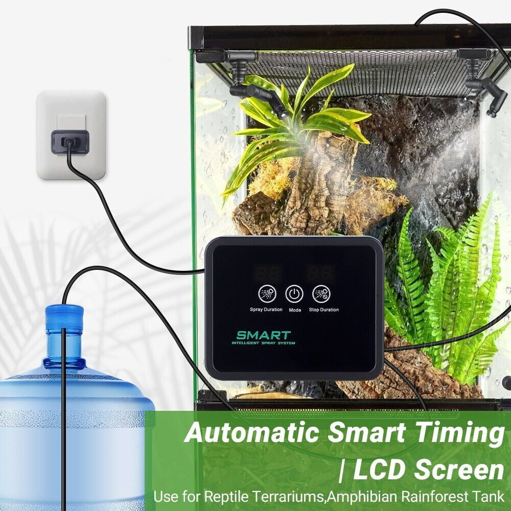 RAPOBRIX Black Terrarium Humidifier - 360° Adjustable Nozzle