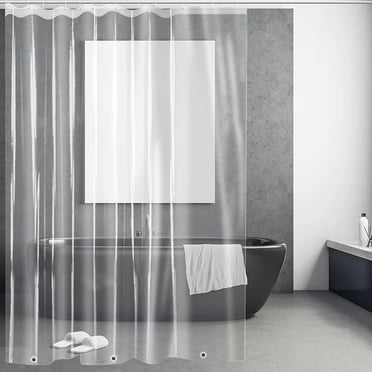 PEVA Clear Shower Curtain Liner, Heavy Duty Water-Repellent Liner,72"x72"