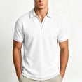 thumbnail image 2 of IhhxPro Men's V-Neck Collared Shirt Stretchable Contrast Stripe Tee Casual Golf Workout Athletic Slim Fit Breathable Short Sleeve M-3XL, 2 of 9