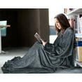 thumbnail image 2 of Solaris Wearable Sleeve Blanket, Flannel Blanket Sweatshirt for Adult,Women,Men Soft Sofa TV Throw Blanket,Cozy Hoodie with Sleeves and Pockets, ,55x72, 2 of 7