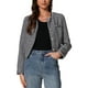thumbnail image 1 of CHAQUETA DE TWEED PARA MUJER CON CUELLO REDONDO Y CIERRE DE BOTONES DE LARGA MANGA XS NEGRO GRIS, 1 of 6