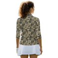 thumbnail image 3 of HUIACONG Camo Shark Print Tennis Tops Quarter Zip with with Zipper Dry-Fit Women's Golf Polo Shirts for Outing Workout Sports Outdoor Sports Activities, 3 of 10