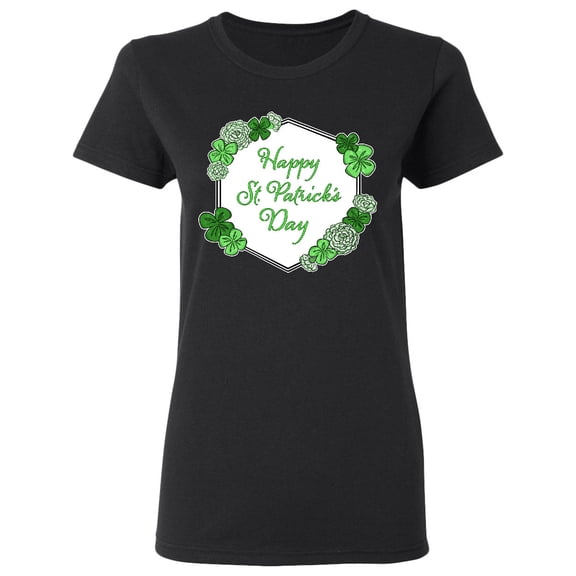 Inktastic Happy St. Patrick's Day Clovers Women's T-Shirt