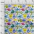 thumbnail image 2 of oneOone Rayon Yellow Fabric Kids Fish Sewing Craft Projects Fabric Prints By Yard 56 Inch Wide, 2 of 4