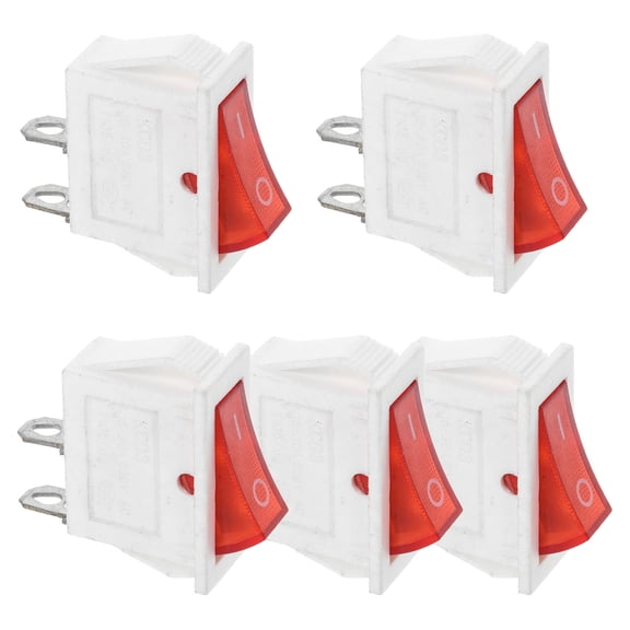 NUOLUX 5Pcs Compact White Toggle Switch Replacement for Water Dispenser and Household Use