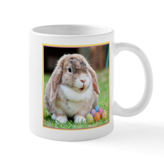 CafePress - Easter Bunny Rabbit Mugs - 11 oz Ceramic Mug - Novelty Coffee Tea Cup
