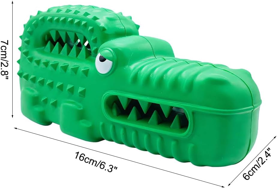 CATPAN Dog Chew Toy,Rubber Alligator Interactive Dog Toy for Puppies Small Medium Large Dogs Teething