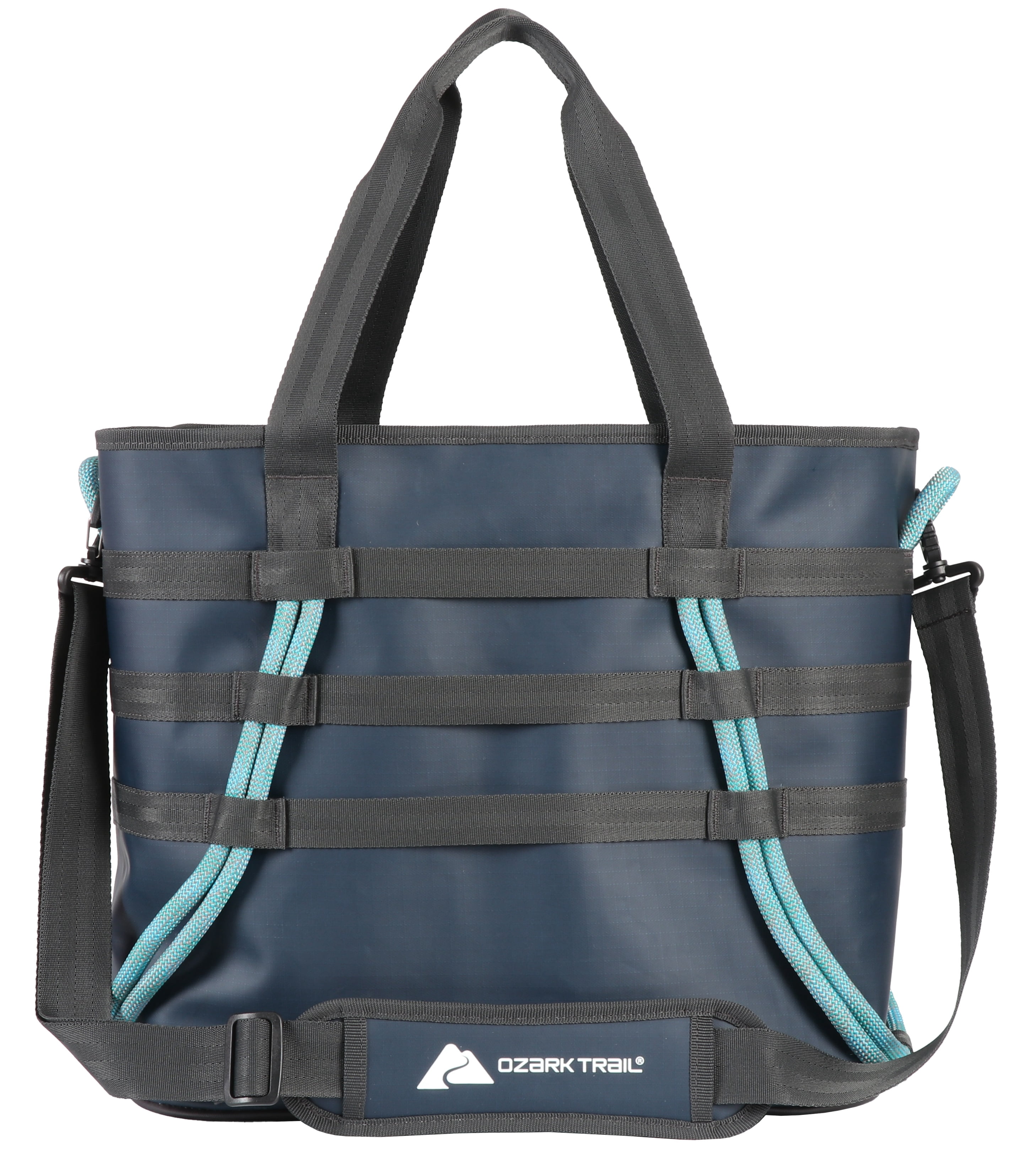 Ozark Trail Water-Resistant Carry All Tote, for the Beach or Camping, Blue