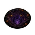 thumbnail image 2 of Halloween Theme 3D Visual Optical Floor Mat,Jack-O-Lantern&Bat Purple Cave Design Non- Washable Illusion Round Rugs,for Home,Party,Trick or Treat Entry Decor, 2 of 4