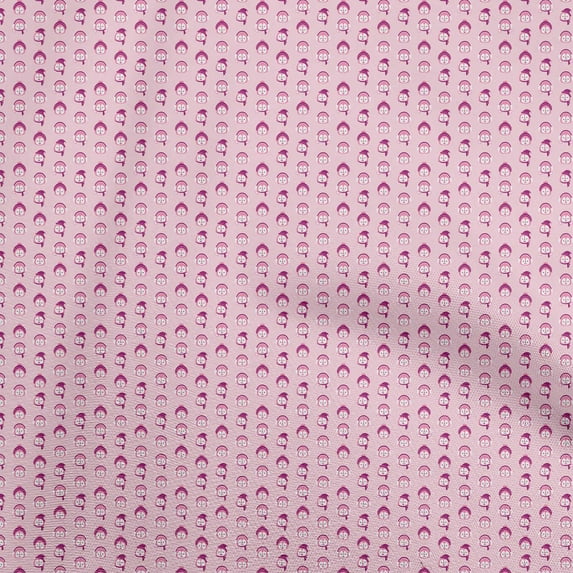 oneOone Cotton Poplin Twill Pink Fabric Christmas Diy Clothing Quilting Fabric Print Fabric By Yard 56 Inch Wide
