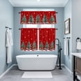 thumbnail image 3 of Red Tree Christmas Kitchen Curtains Sets for Windows 24 Inch Length, Xmas Snowflake Watercolor Rod Pocket Window Treatments Tier Curtains and Valances Set for Bedroom/Bathroom, 3 of 8