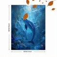 thumbnail image 3 of Dolphin School Underwater Scene Canvas Print, Wall Art for Living Room Bedroom Office Hotel Dining Room, 3 of 8