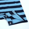 thumbnail image 4 of Riecok Unisex Baby Toddler Short Sleeve Romper Onesie Striped Print Round Neck Summer Clothes 3-24 Months Navy 6 M, 4 of 8
