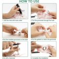 thumbnail image 3 of Grommet Tools 12mm Metal Grommet Sets 100 Set Grommet Kit Eyelets Kit for Canvas Tarp Tent Repair Silver(1/2 Inch), 3 of 5