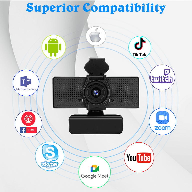 DEPSTECH 4K Webcam with Microphone, Sony Sensor, Autofocus Streaming Web  Camera with Privacy Cover, Tripod for Laptop, PC Zoom Skype Facetime   