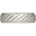 thumbnail image 3 of Stainless Steel Polished With Brushed Center 7mm Grooved Band (Size 10.5) Made In China sr490-10.5, 3 of 5