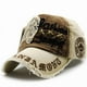 thumbnail image 3 of Gorra de béisbol con letras y parches, estilo desgastado, informal, de franela para exteriores, para hombre y mujer, con parches de letras de moda, ajustable, plegable y portátil, de tela de, 3 of 7