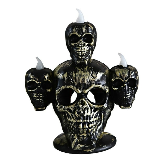 Led Halloween Mask Halloween Skull Ghost Face Lantern Terror Decorative Lamp Led Electronic Glow Candle Lampled Halloween Lights