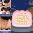 thumbnail image 1 of Juego Rápido De Empuje Pop Mole Whacker Toy 4 Modo de juego con luz de sonido para niños y niñas (rosa), 1 of 6