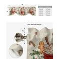 thumbnail image 6 of Christmas Poinsettia Gingerbread Man Window Curtain for Living Room Christmas Kitchen Cabinet Tie-up Valance Curtain Rod Pocket, 6 of 6
