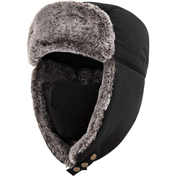 Gorro De Aviador Tipo Ushanka Unisex - Piel Sintética, Orejeras Abrochables, Correa De Barbilla Ajustable, Tallas M A XXL