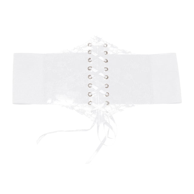 Ceinture de Classification de Produits Titre de Produit Corset à Lacets pour Femmes Ceinture de Taille Transparente en Dentelle Crochet Pétale Élastique Grand Ceinture pour Robe