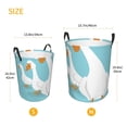 thumbnail image 3 of Sikiie Three White Geese Print Round Dirty Clothes Basket, Waterproof Standing Foldable Storage Basket, for Laundry Room, Bedroom, Bathroom Storage-Small, 3 of 6