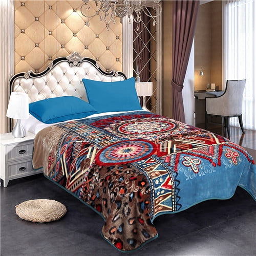 Fleece Plush Blanket King Size, Heavy Korean Mink Blanket 85 X 95