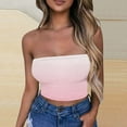 thumbnail image 4 of LNWUY Womens Tube Tops Going Out Summer Y2k Bandeau Trendy Crop Sleeveless Strapless Cute Gradient Color Printed Corset Pink XXL, 4 of 5