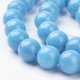 thumbnail image 2 of Natural Mashan Jade Round Beads Strands Dyed Deep Sky Blue 10mm Hole: 1mm about 41pcs/strand 15.7 inch, 2 of 3