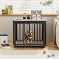 thumbnail image 2 of 31.5" Furniture Style Dog Crate for Small and Medium Dogs, Wooden Cage Indoor Kennel Furniture, Modern Dog Crate End Table with Double-Doors, Gray, 2 of 8