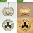 thumbnail image 4 of Depuley  39" 3-Light Rustic Metal Basket Chandelier with Hemp Rope Finish&Adjustable Chain, 4 of 9
