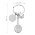 thumbnail image 2 of HEALEEP 8Pcs Zinc Alloy Tennis Racket Keychain for Hanging Keys with Stylish Sports Theme in Silver, 2 of 8