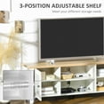 thumbnail image 6 of DUOSONG Homcom Modern Tv Stand, Entertainment Center With Shelves And Cabinets For Flatscreen Tvs Up To 60" For Bedroom, Living Room, White White MDF Primary Living Space TV & Entertainment Furniture, 6 of 9