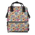 thumbnail image 1 of Disketp colorful Skull sunflower Mochila de Pañales de Gran Capacidad con Múltiples Bolsillos, Mochila de Viaje Multifuncional para Bebé, Unisex, Moderna y Resistente, 1 of 6