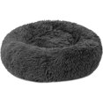 thumbnail image 1 of Cama Redonda para Perros de Felpa Esquí Color Gris Oscuro 70 cm, 1 of 5