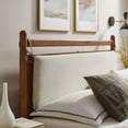 thumbnail image 5 of Modway Leni Full Size Wood Platform Bed Frame in Walnut Heathered Ivory, 5 of 10